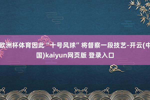 欧洲杯体育因此“十号风球”将督察一段技艺-开云(中国)kaiyun网页版 登录入口