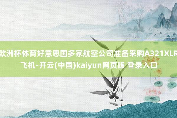 欧洲杯体育好意思国多家航空公司准备采购A321XLR飞机-开云(中国)kaiyun网页版 登录入口
