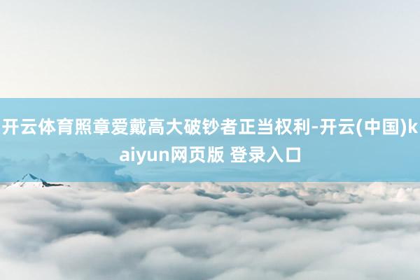 开云体育照章爱戴高大破钞者正当权利-开云(中国)kaiyun网页版 登录入口